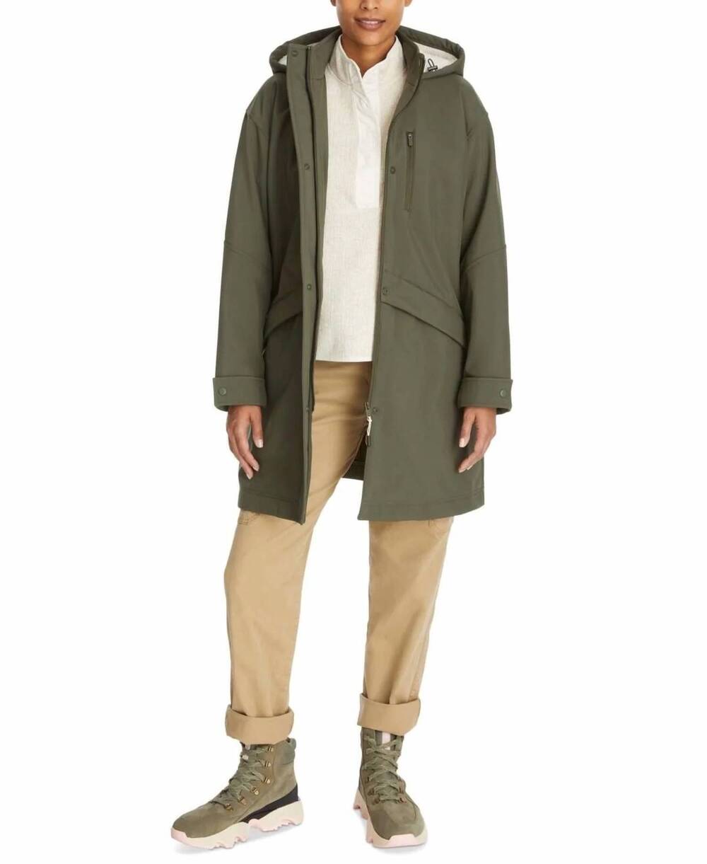 NEW BASS OUTDOOR women's stadium parka jacket in deep depths grey